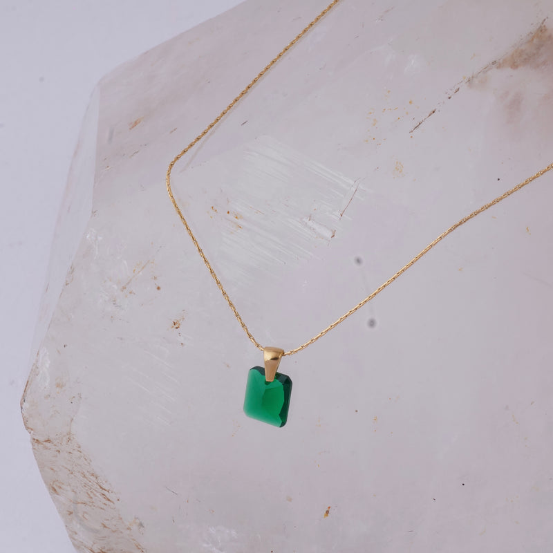 Emerald Gold Necklace