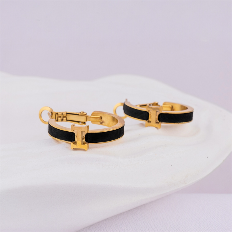 Noir Luxe Hoops