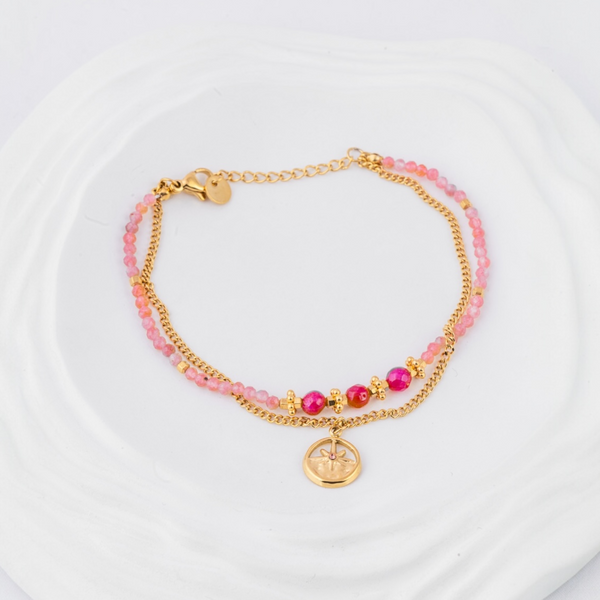 Blush Star Charm Bracelet