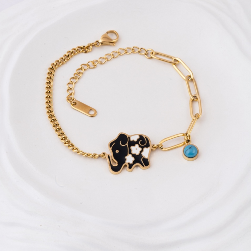 Midnight Elephant Bracelet
