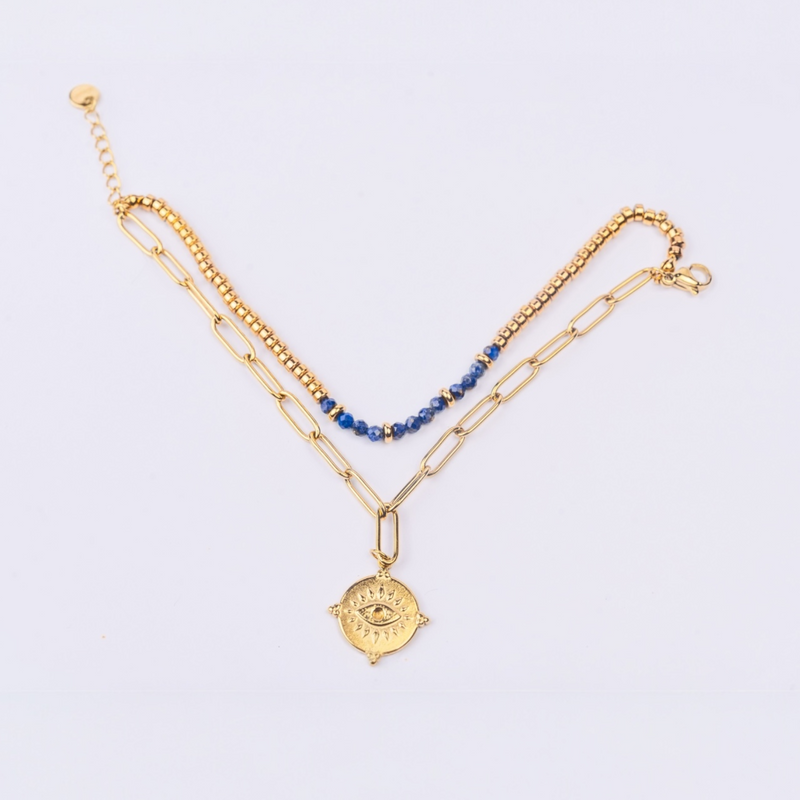 Blue Evil Eye Layer Bracelet