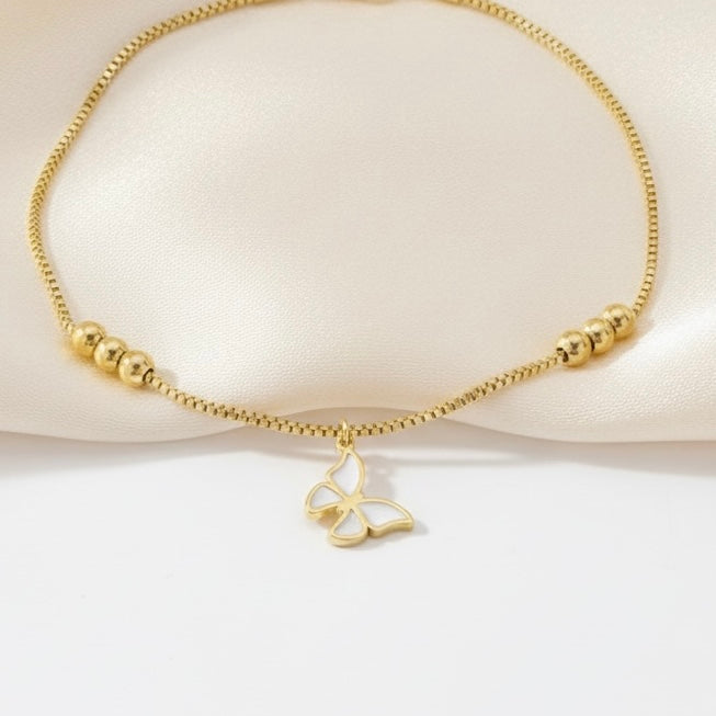 Butterfly Bead Luxe Anklet