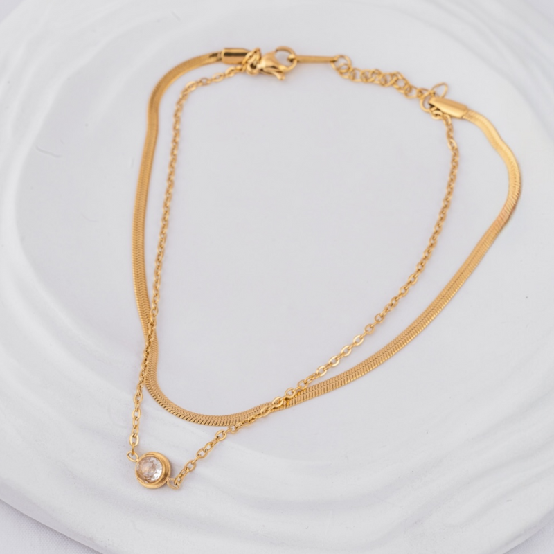 Solitaire Chain Bracelet