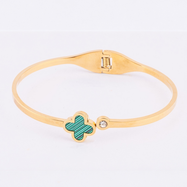 Green Clover Gold Bracelet