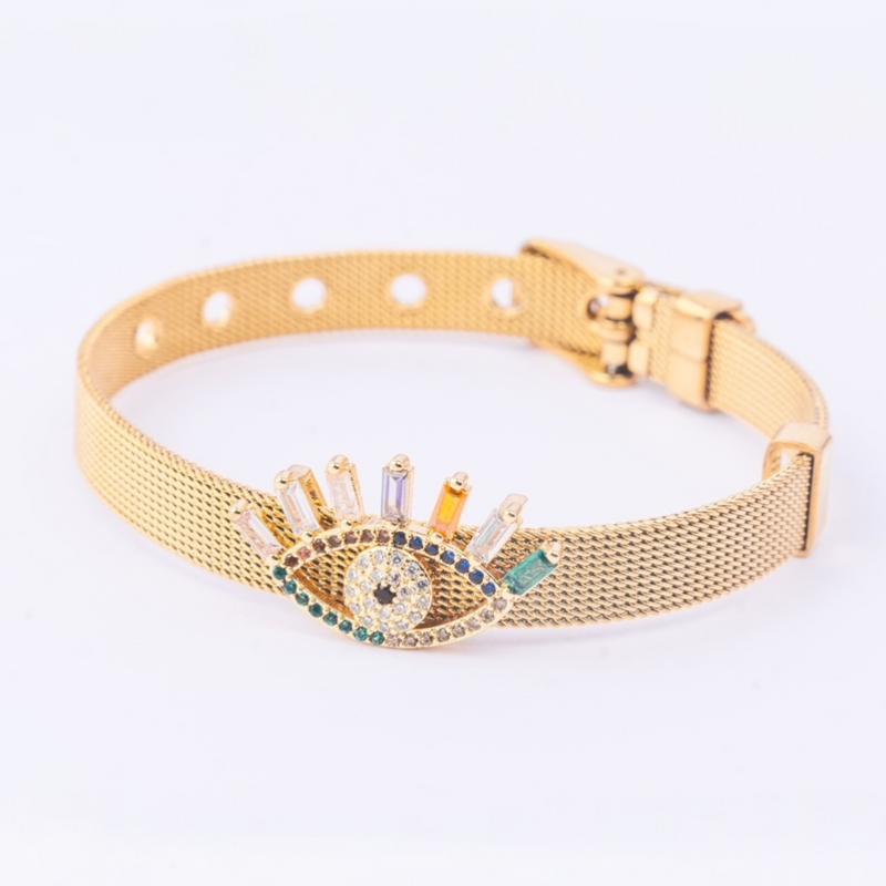 Evil Eye Strap Bracelet