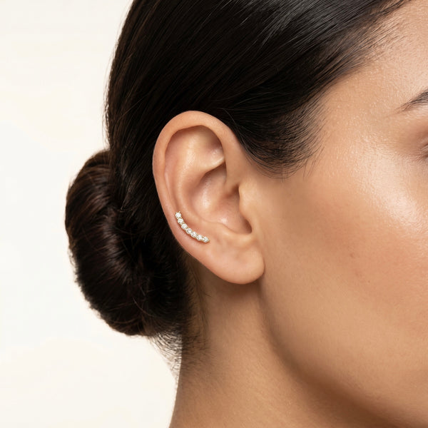 Minimal Curved Crystal Helix Climber (Left & Right Ear)