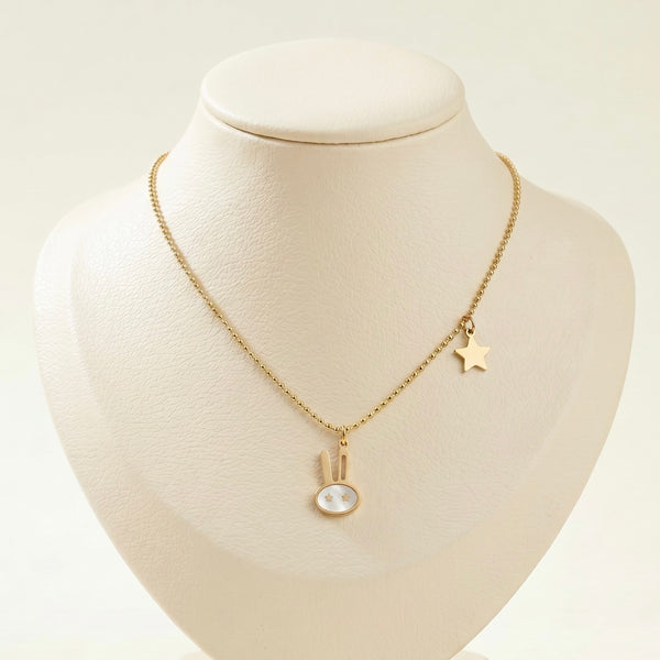 Star Bunny Charm Necklace