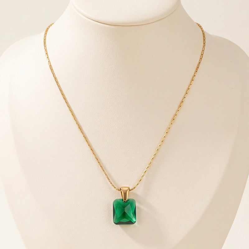 Emerald Gold Necklace