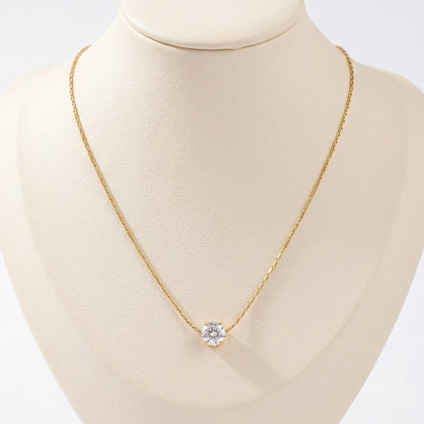 Tiny Solitaire Necklace