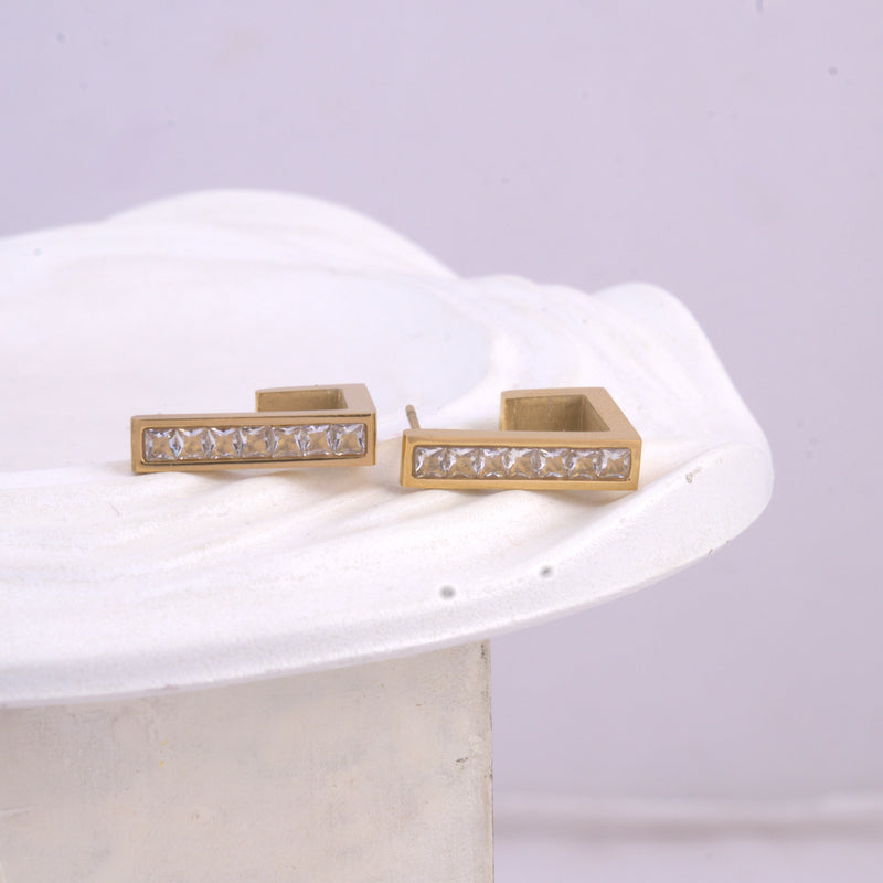 Crystal Bar Studs