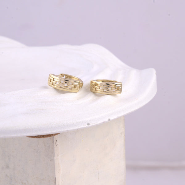 Brick Luxe Huggie Hoops